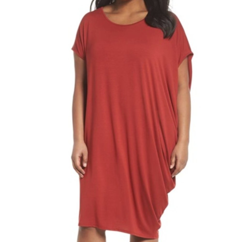 🎉HOST PICK🎉Eileen Fisher Drape Cap Sleeve Jersey Dress